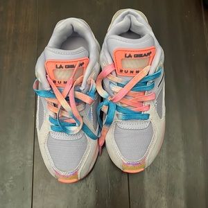 Little girls LA Gear tennis shoes